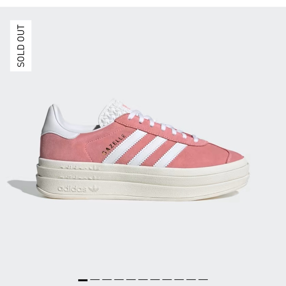 adidas gazelles platform pink suede sneakers worn 3x